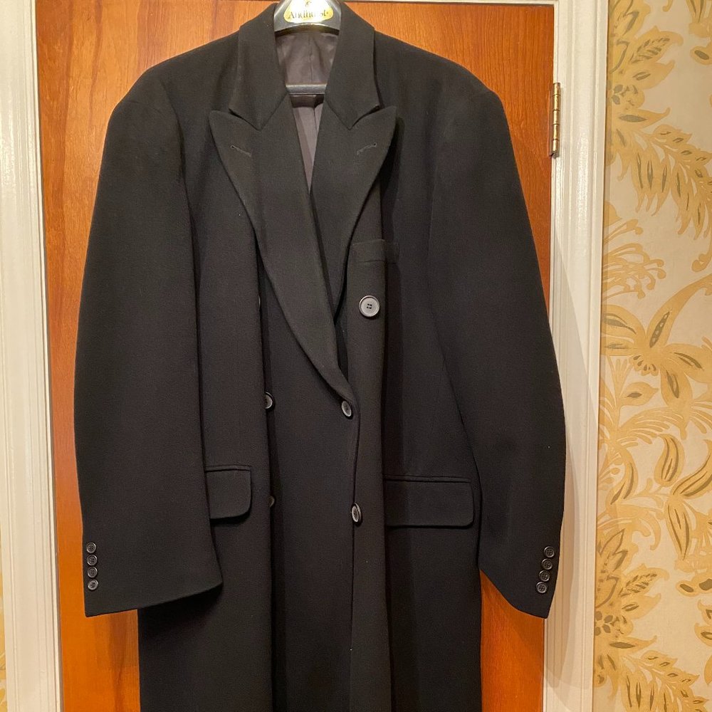 Double-Breasted Cashmere Dress Coat